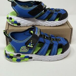 Skechers Youth Boy's Mega CraftSplash 2.0 Blu/Grn Sporty Sandals Size:3 #402213L